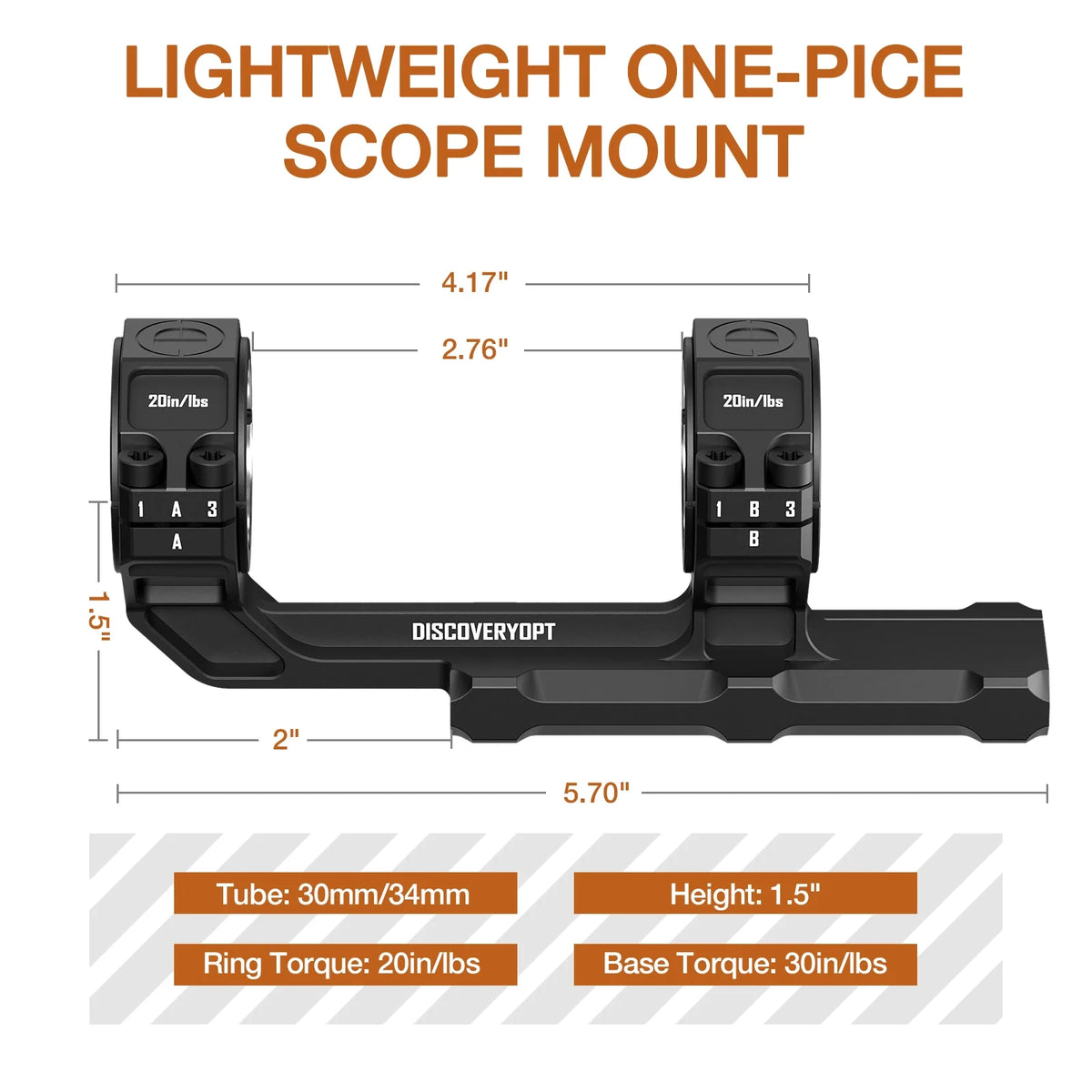 Compound Scope Mount Multi-Compatible Cantilever Scope Mounts | One-Piece 0MOA 30/34MM Tube ...