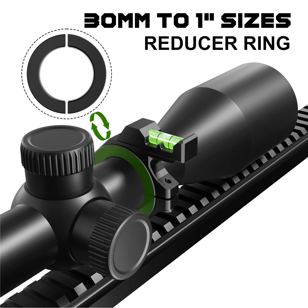 DISCOVERYOPT Multi-Compatible Scope Bubble Level | Fits 25.4mm/30mm/34mm Tubes | Precision Alignment Tool