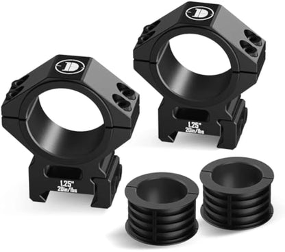 DISCOVERYOPT Multi-Compatible Mount for Picatinny Scope Rings for 25.4mm/30mm/34mm Tubes – 1.25" High Scope Rings