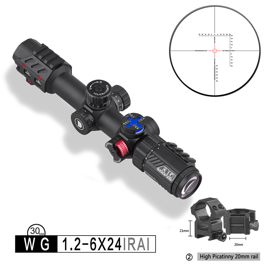 WG 1.2-6X24IRAI SFP-MOA Diameter:30MM Tactical Optics Scopes