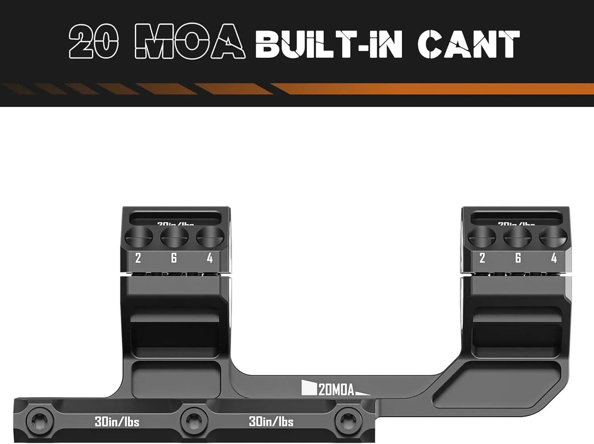 DISCOVERYOPT Heavy Duty Cantilever Scope Mount, 20 MOA, 34mm or 30mm, 1.5 inch