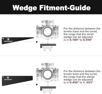 DISCOVERYOPT Scope Leveling Kit | Scope Level Wedge in One-Piece Mounts or Scope Rings