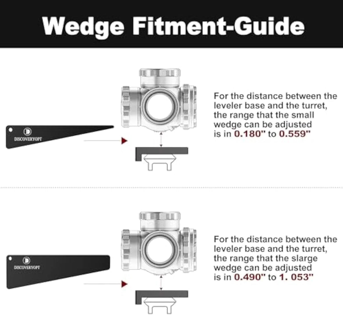 Undefined Scope DISCOVERYOPY Scope Leveling Kit | Scope Level Wedge in One-Piece Mounts ...