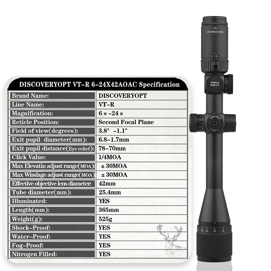 VT-R 6-24X42AOAC-MOA Diameter:25.4MM Short Optics Scope