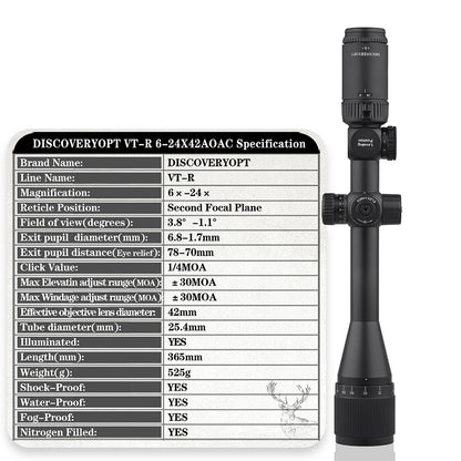 VT-R 6-24X42AOAC-MOA Diameter:25.4MM Short Optics Scope