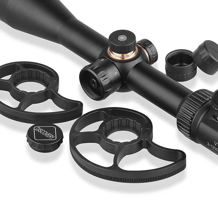 3-12 4-6 6-24 x42 Illuminated Side Parallax Wheels in 2 Sizes Wired Reticle .22 Rifle Scope PCP Hunting