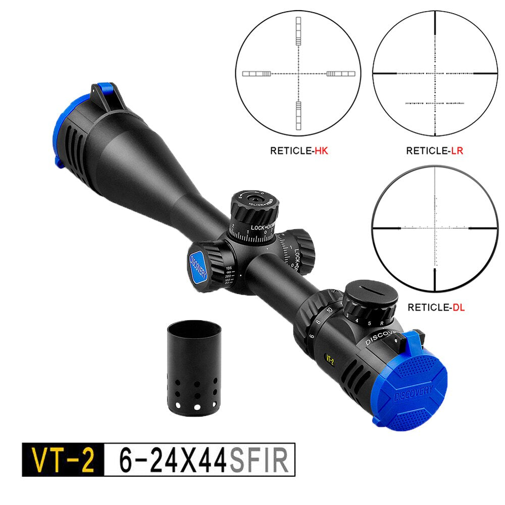 6-24 Sights Scopes Discovery Illuminated for 308 Gun Rifle Optional 3 Kinds of Reticles Glass Etched Reticle