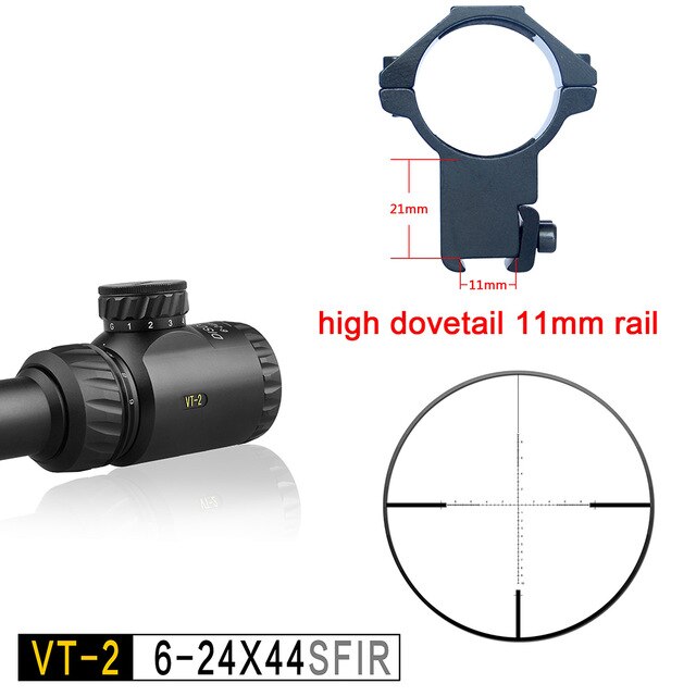 6-24 Sights Scopes Discovery Illuminated for 308 Gun Rifle Optional 3 Kinds of Reticles Glass Etched Reticle
