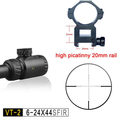 6-24 Sights Scopes Discovery Illuminated for 308 Gun Rifle Optional 3 Kinds of Reticles Glass Etched Reticle