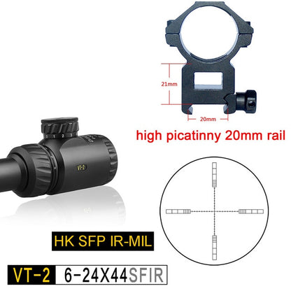 6-24 Sights Scopes Discovery Illuminated for 308 Gun Rifle Optional 3 Kinds of Reticles Glass Etched Reticle