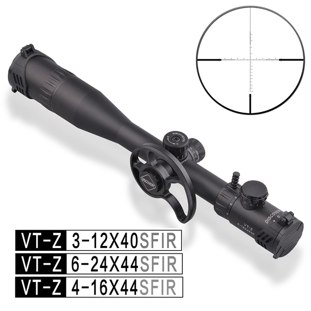 3-12 4-16 6-24 Riflescopes Discovery 30mm Tube Glass Etched x44 Side Focus