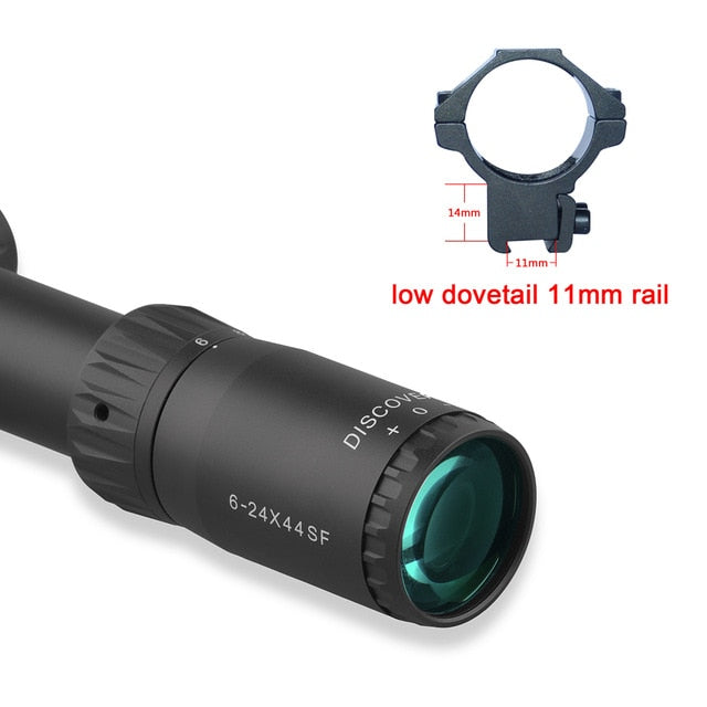 Discovery Rifle Scope 30MM Tube 4-16 6-24 Magnification Shockproof .22LR Side Focus with High Definition Bright Glass
