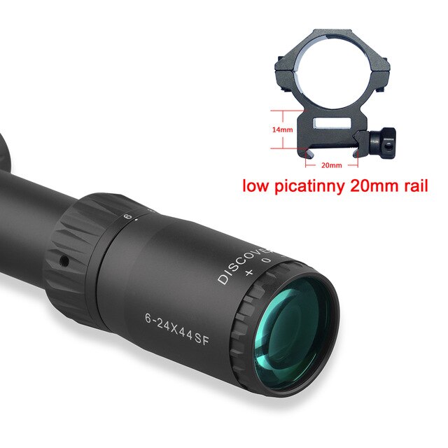 Discovery Rifle Scope 30MM Tube 4-16 6-24 Magnification Shockproof .22LR Side Focus with High Definition Bright Glass