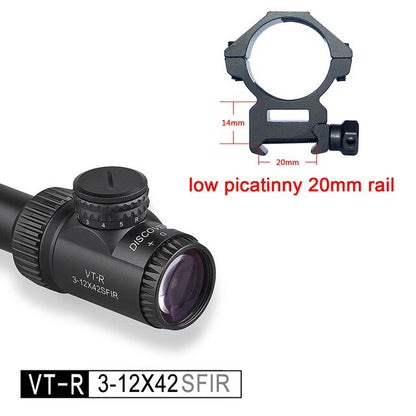 3-12 4-6 6-24 x42 Illuminated Side Parallax Wheels in 2 Sizes Wired Reticle .22 Rifle Scope PCP Hunting